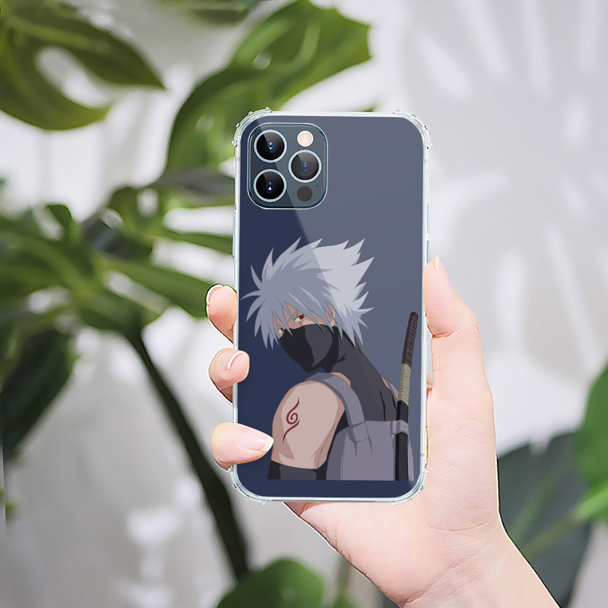 （画像用） NARUTO -ナルト- はたけ カカシ Hatake Kakashi 【iPhone 12シリーズ対応】透明スマホケース（クリアソフトケース）